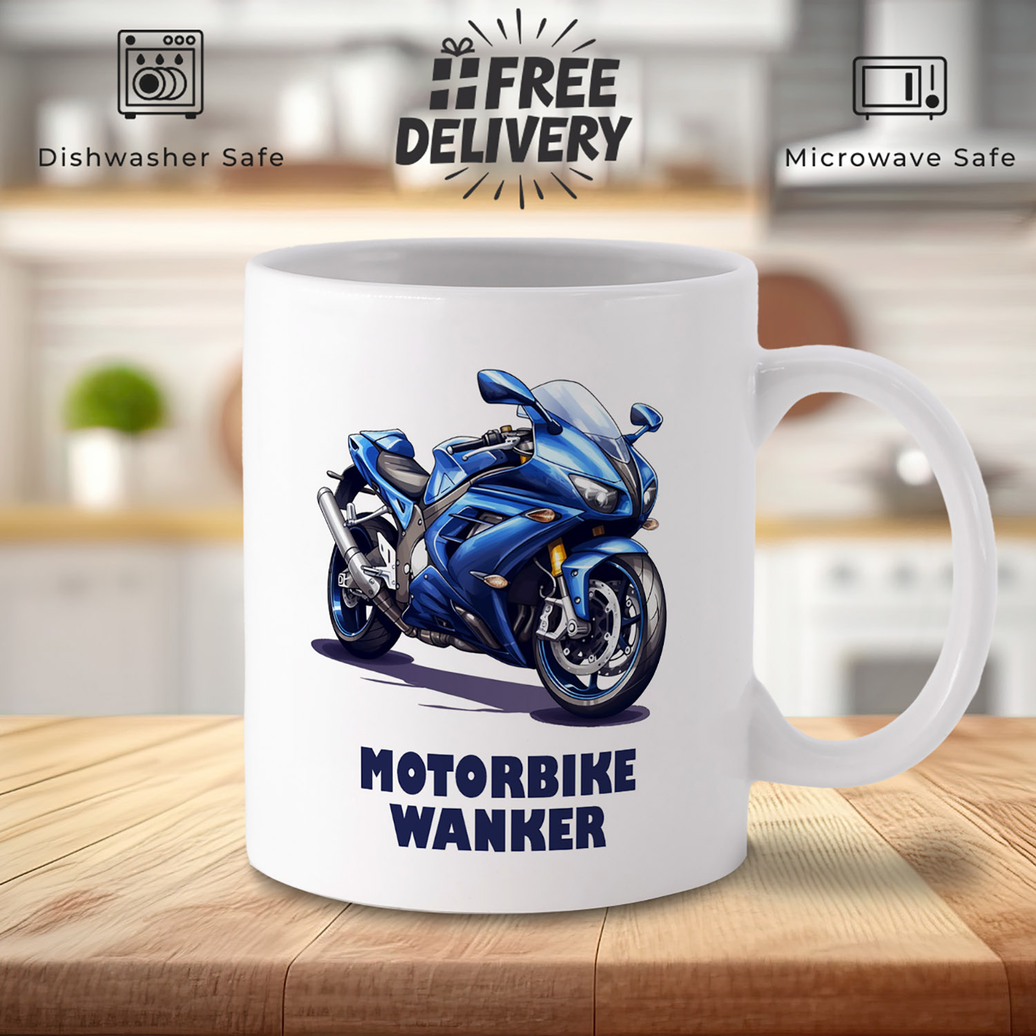 Motorbike Wanker Mug - Perfect Gift for Bikers & Riders