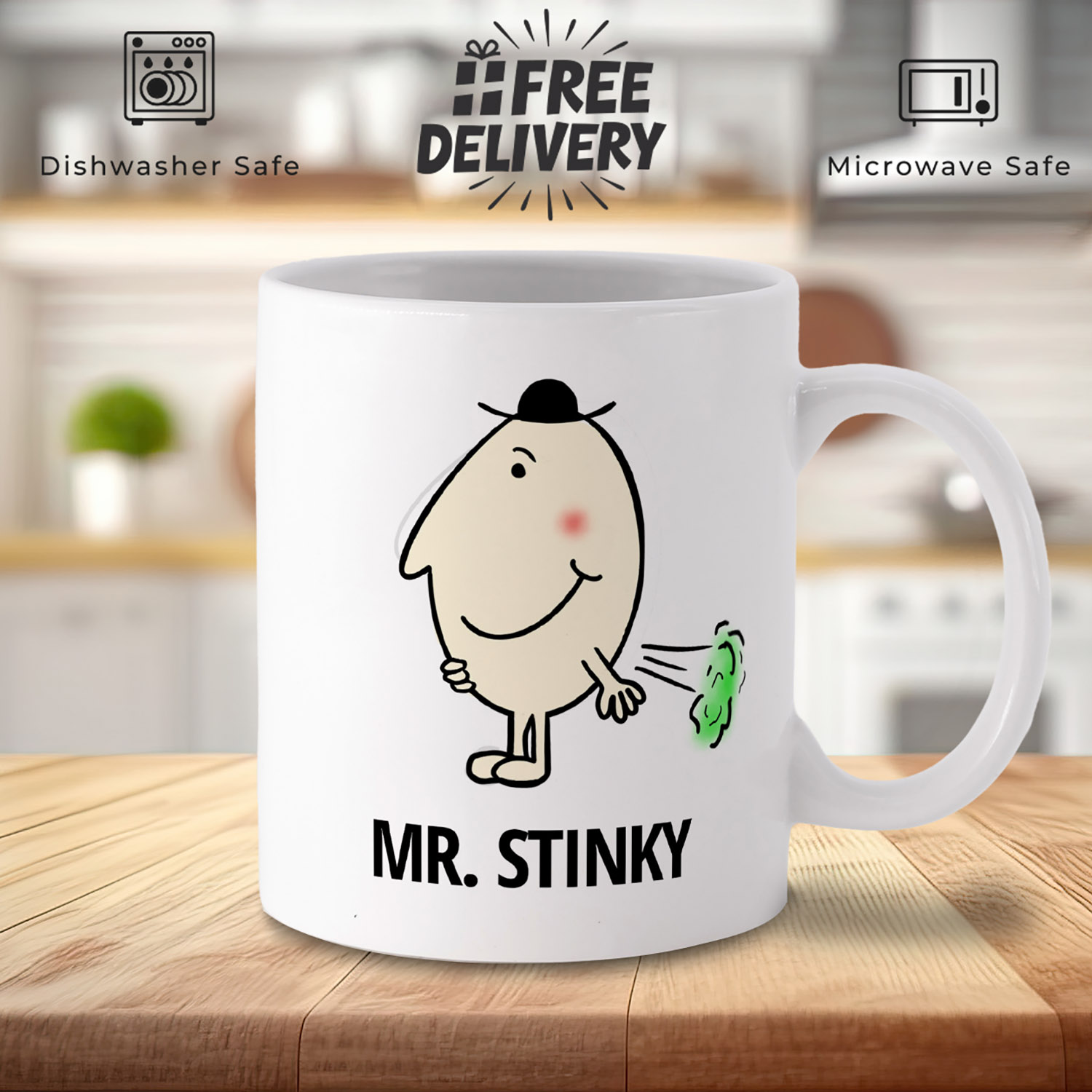 Mr. Stinky Mug: Quirky Gift for Coffee Lovers