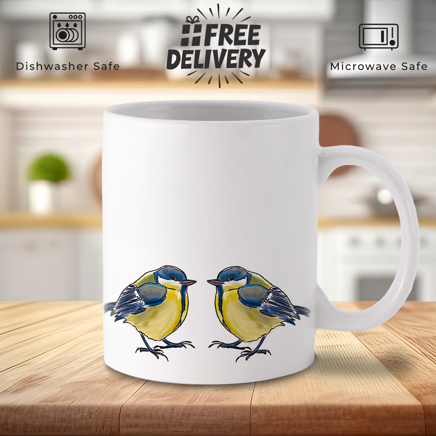 Funny 'Pair of Tits' Mug - Perfect Gift for Bird Lovers