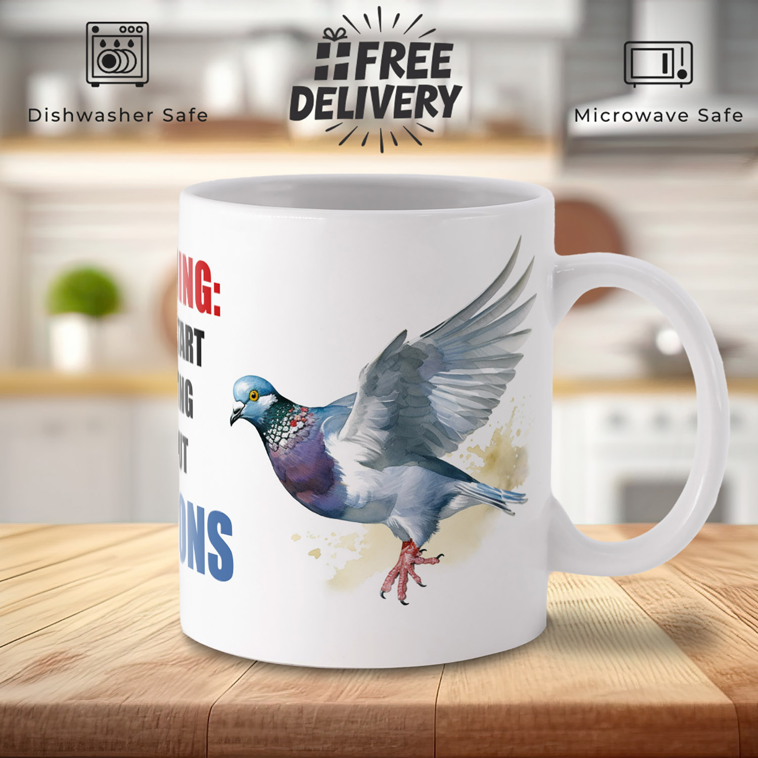 Quirky Pigeon Mug: Perfect Gift for Bird Lovers