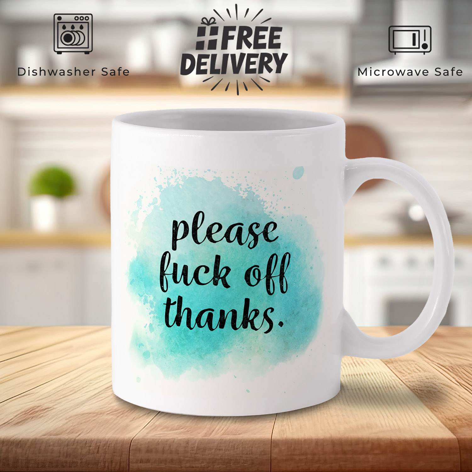 Please FK Off Thanks Mug - Sassy Gift for Coffee Lovers