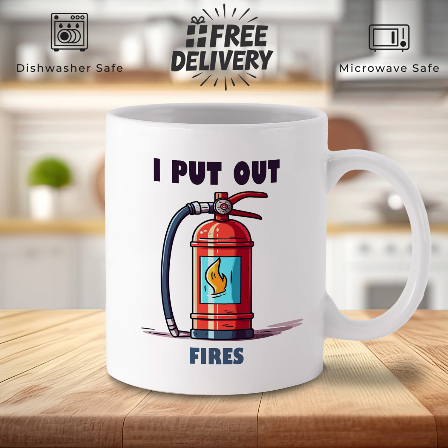 I Put Out Fires Mug - Fun Gift for Firefighters & Heroes