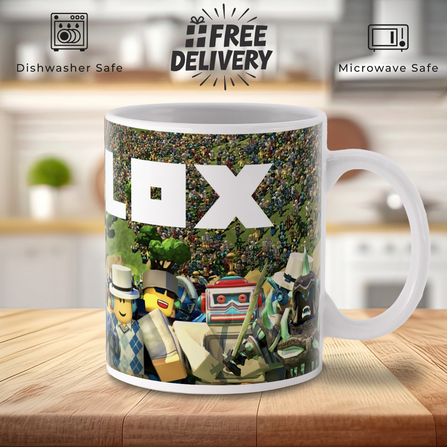 Custom Roblox Mug for Gamers - Personalised Gift Idea