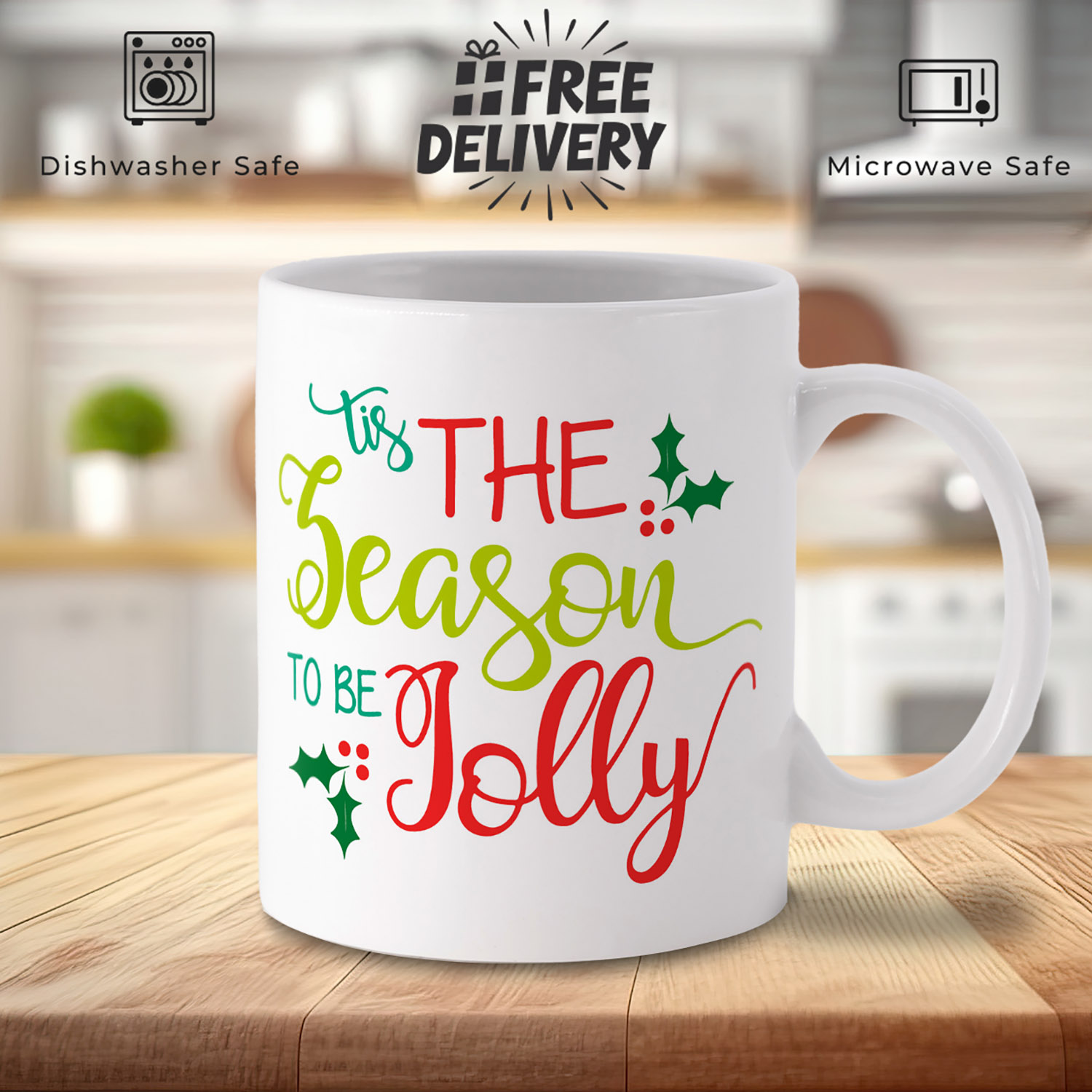 Jolly Holiday Mug - Perfect for Festive Cheer & Gifting