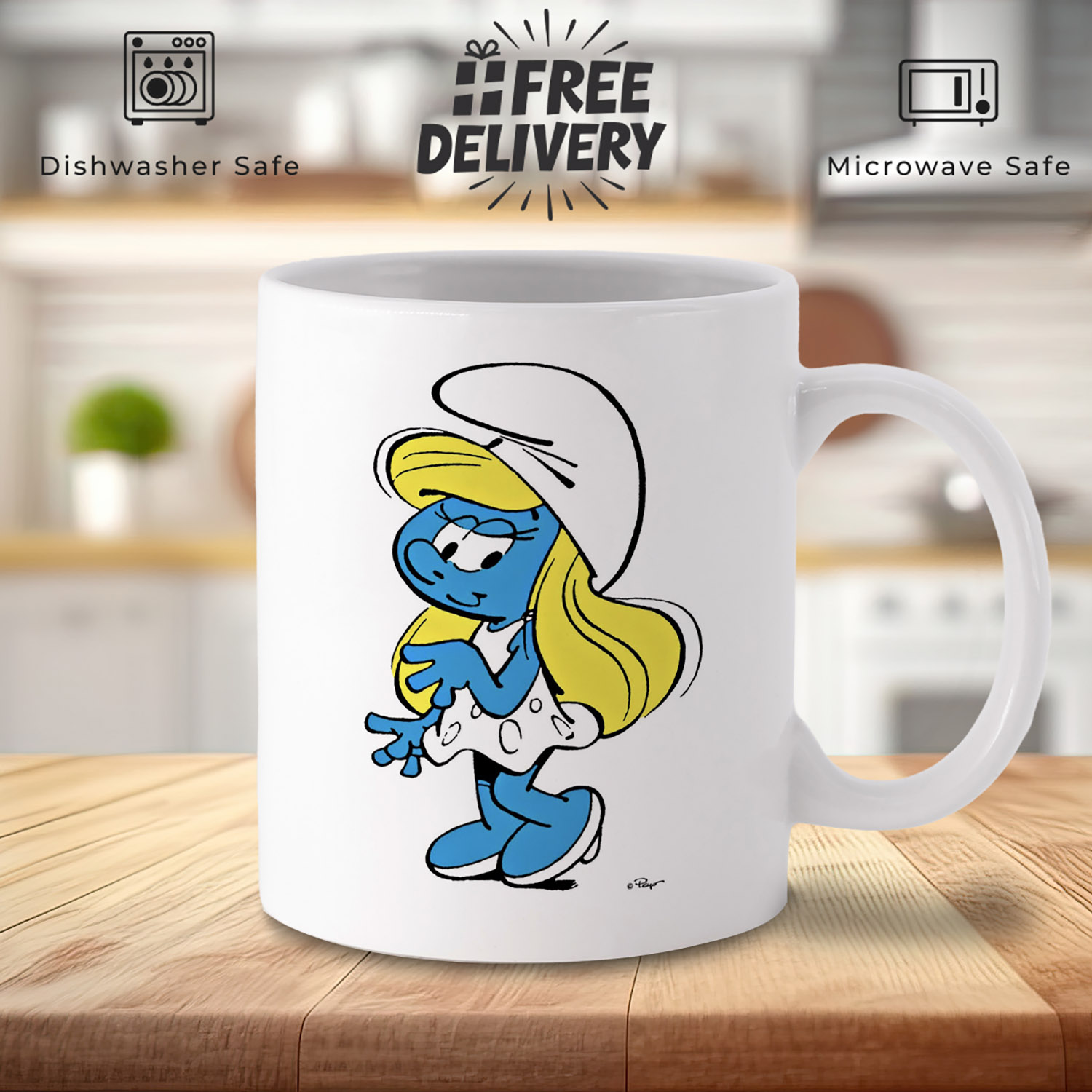 Smurfette Mug: Charming Gift for Fans & Collectors