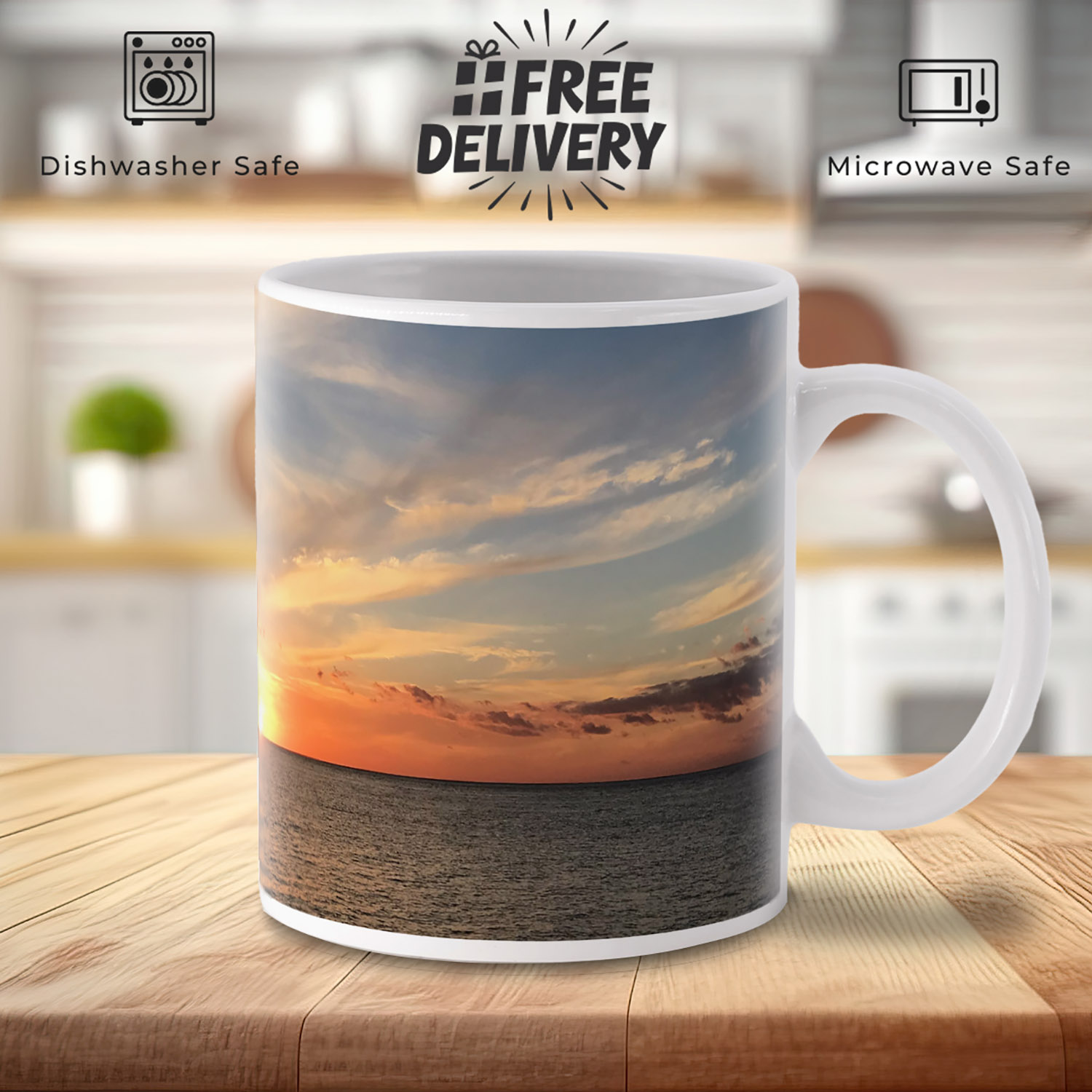 Stunning Orange Sunset Mug - Perfect for Cozy Sips