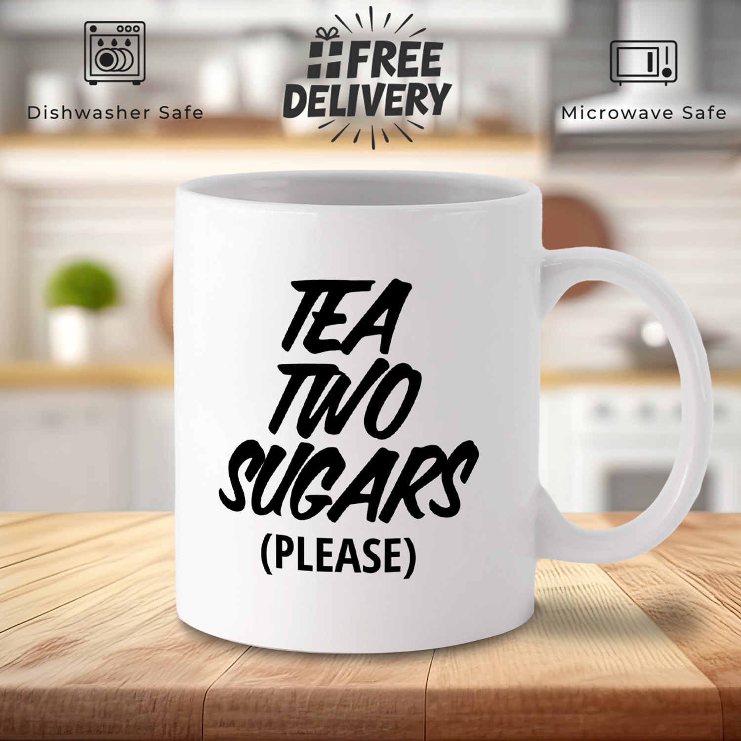 Tea Two Sugars Please Mug - Perfect Gift for Tea Lovers