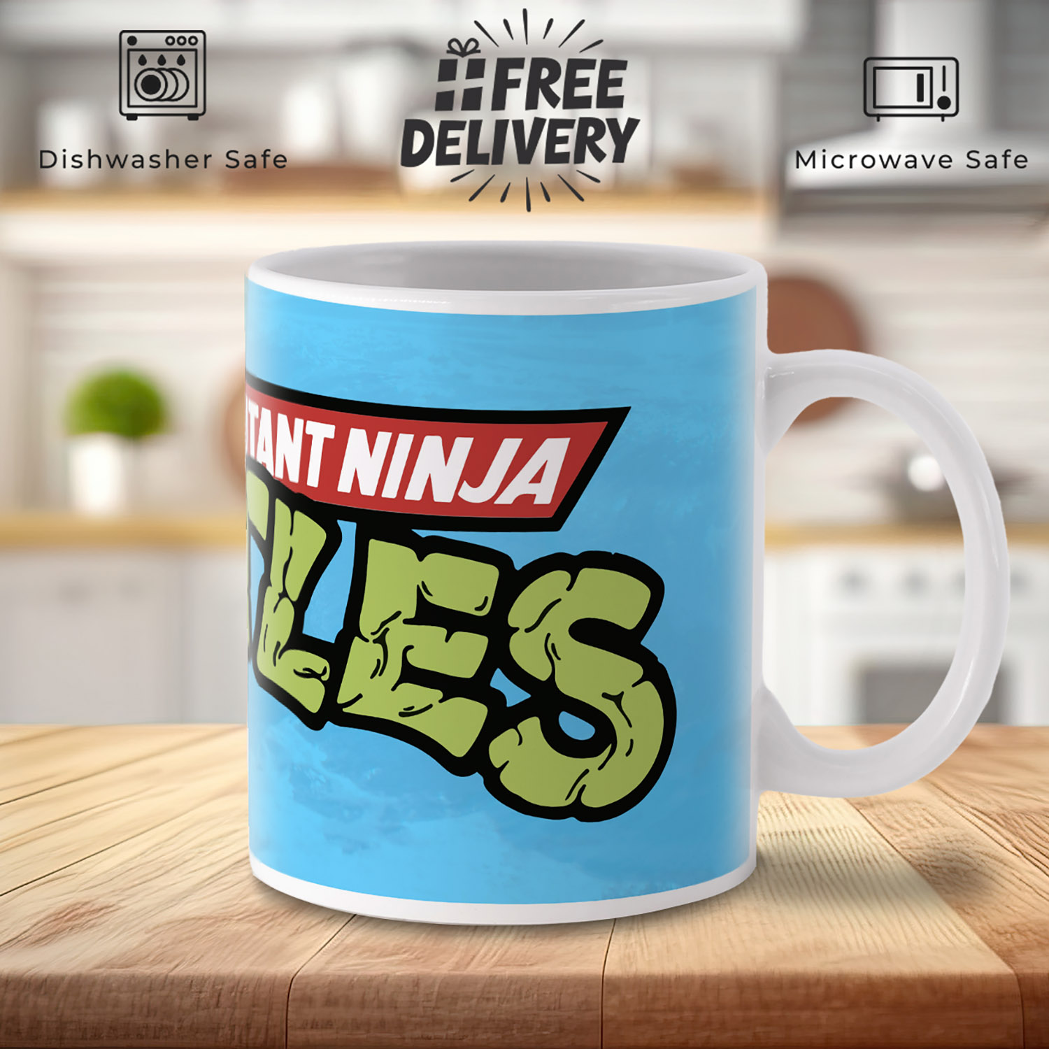 Retro TMNT Full Wrap Mug - Perfect for Fans & Collectors!