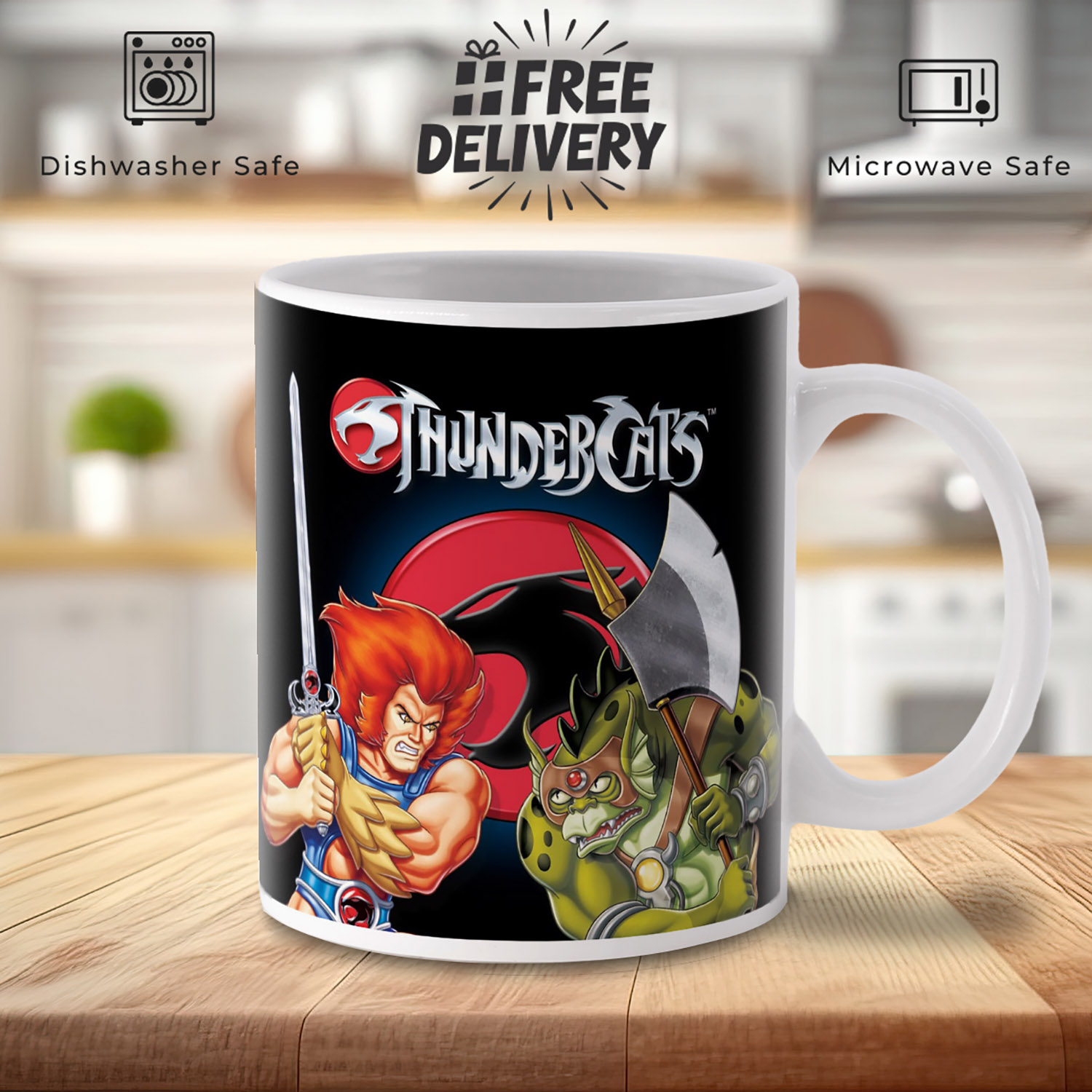 Retro Thundercats Lion-O vs. Slithe Mug for Fans