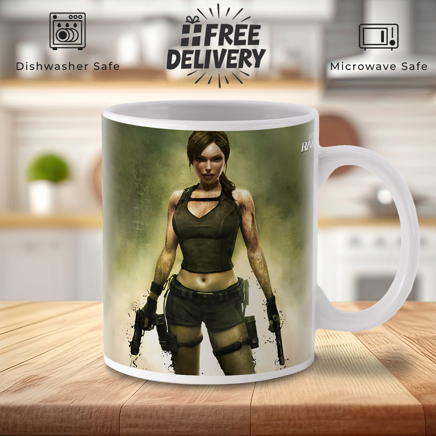 Lara Croft Tomb Raider Mug - Perfect for Adventurous Fans