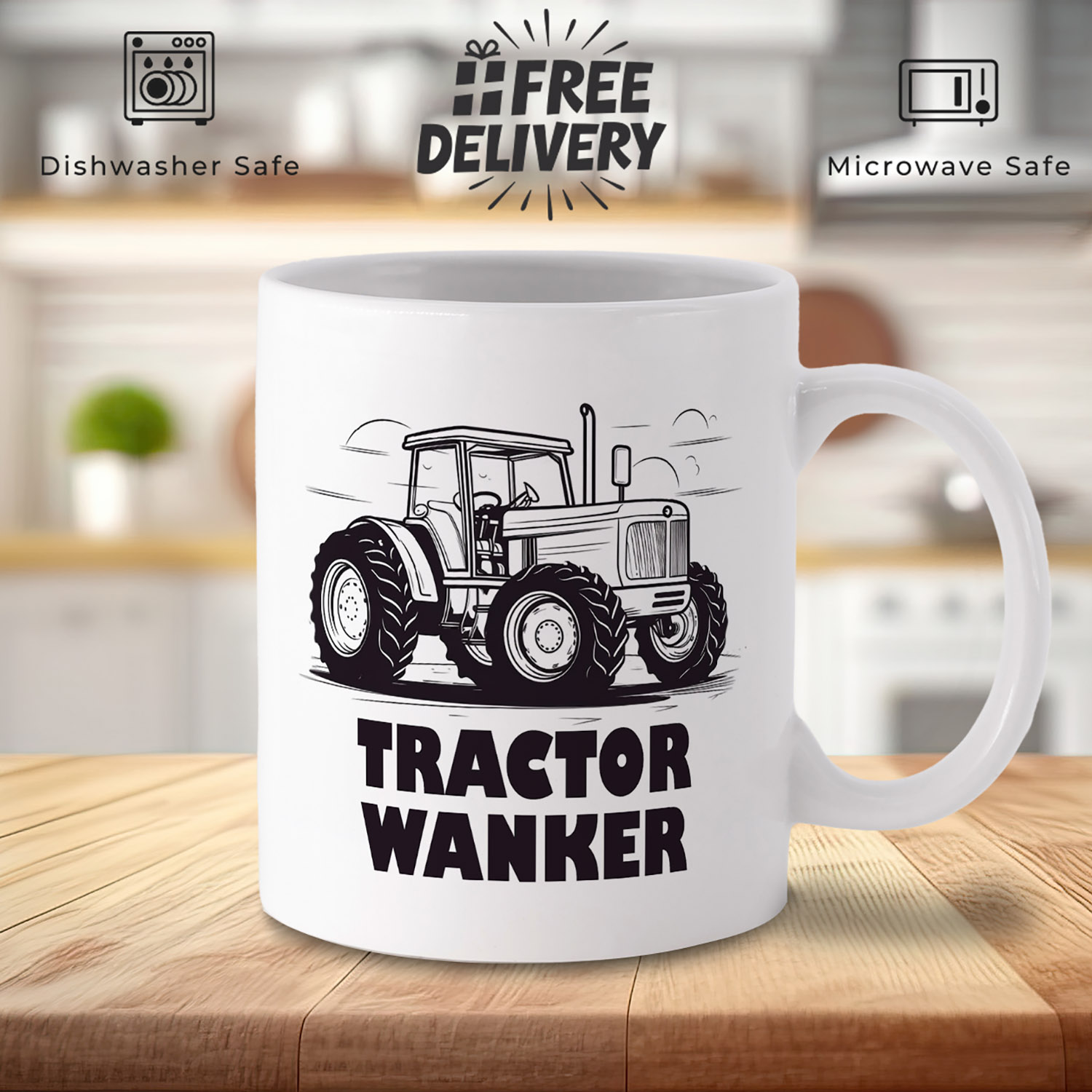 Tractor Wanker Mug - Humorous Gift for Farmers & Friends