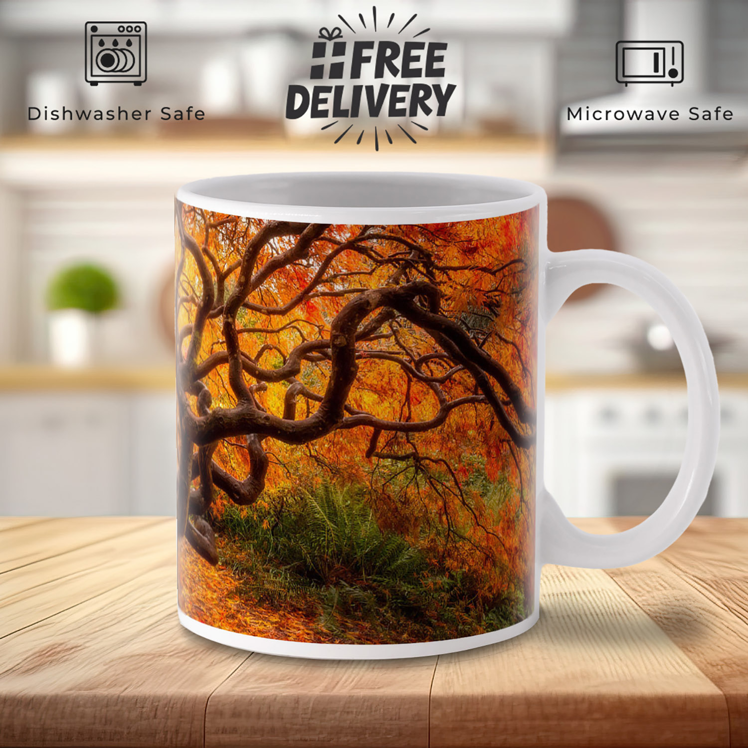 Autumn Tree Branches Mug - Cozy Fall Decor for Tea Lovers