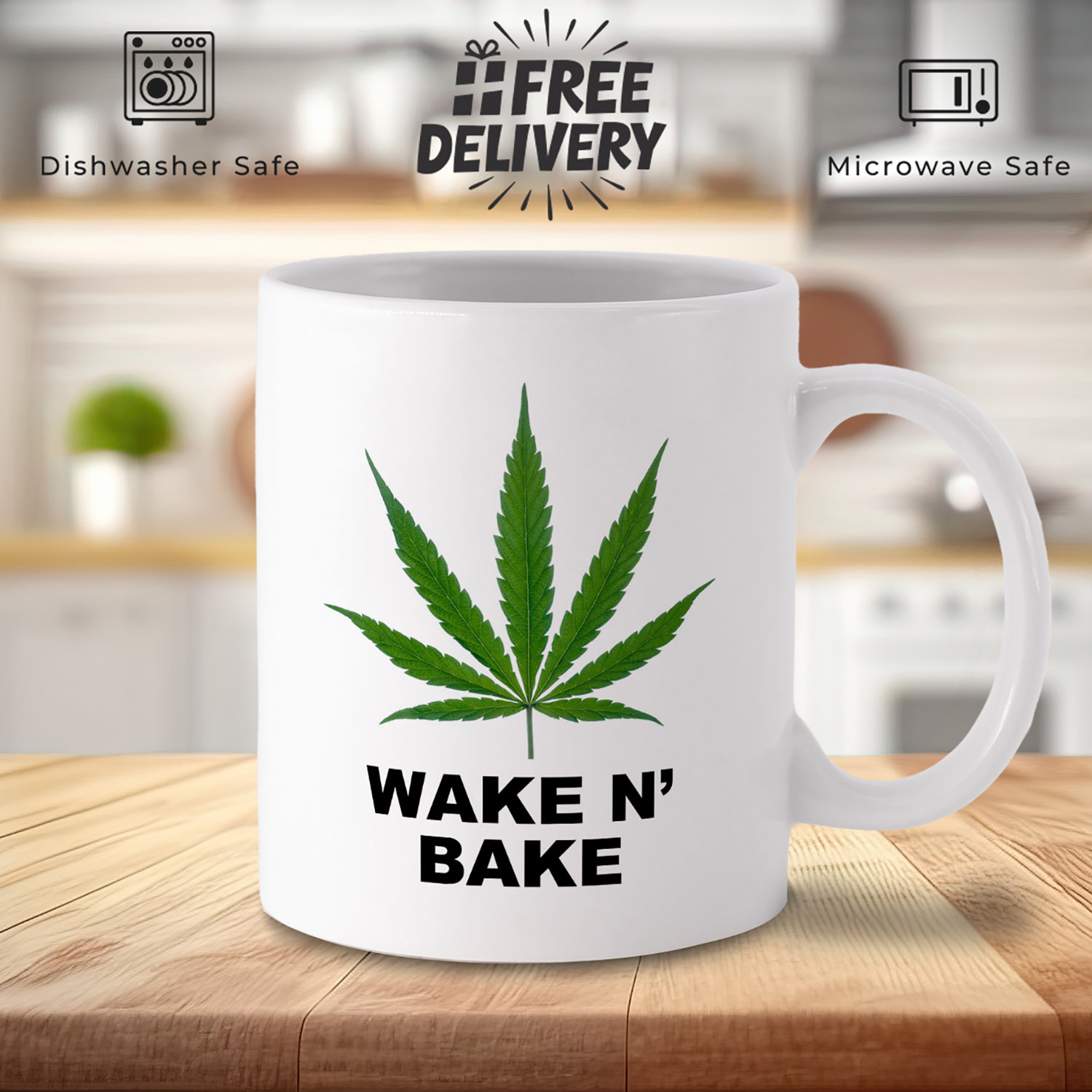 420 Cannabis Wake 'n' Bake Mug - Perfect for Stoners