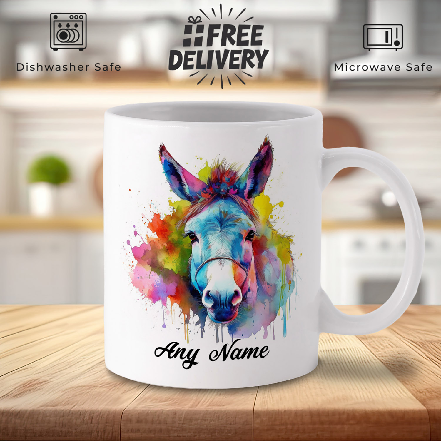 Personalised Watercolour Horse Mug - Perfect Gift for Equestrians