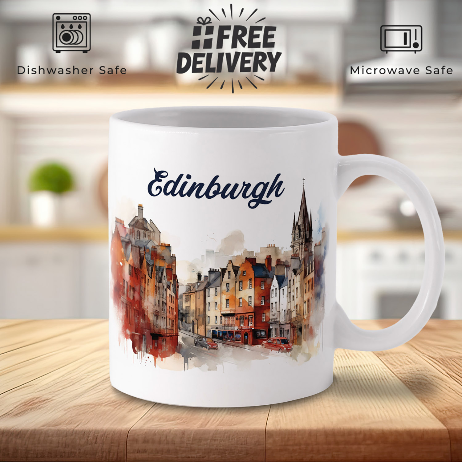 Edinburgh Watercolour Mug