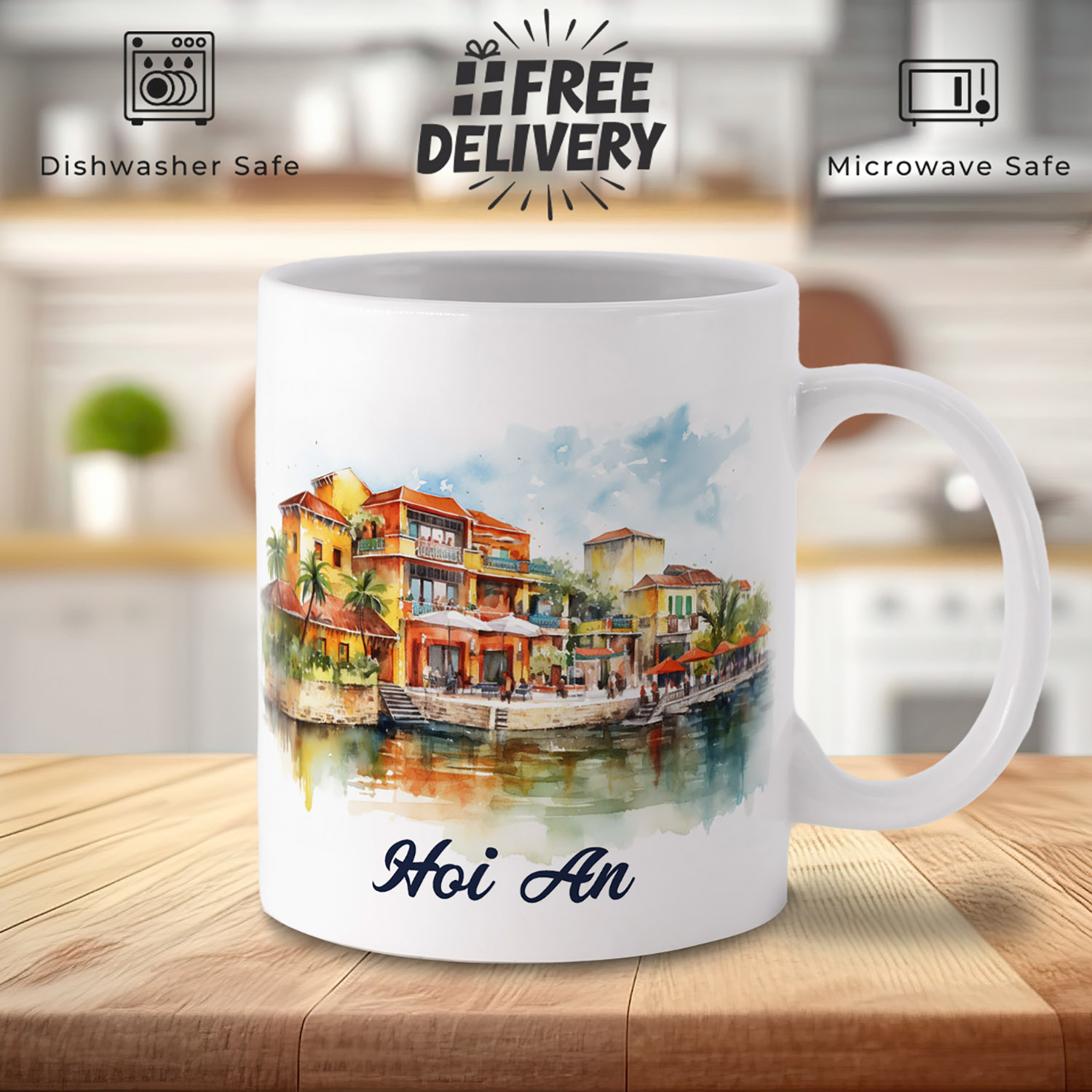 Hoi An Watercolour Mug