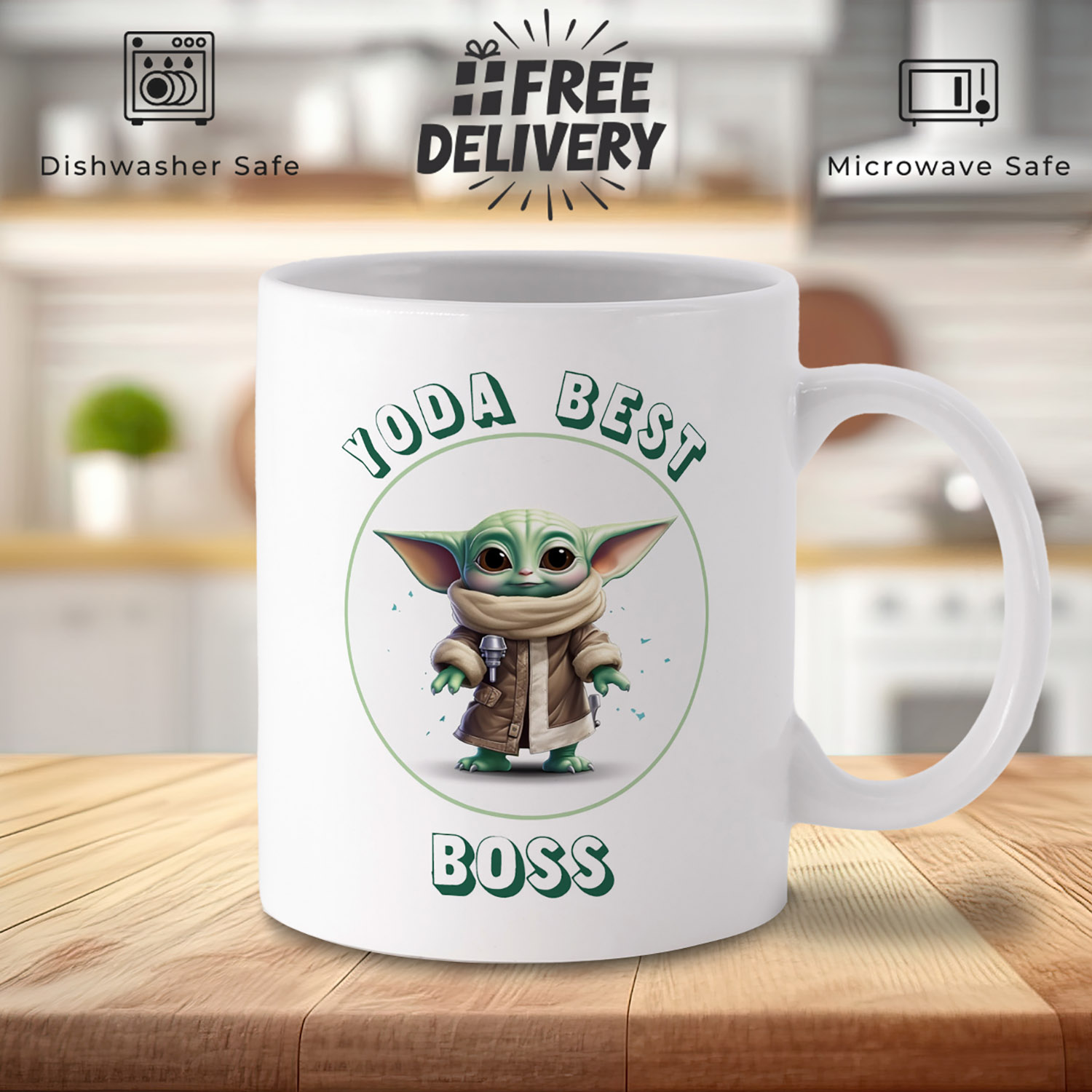 Yoda Best Boss Mug - Perfect Gift for Star Wars Fans