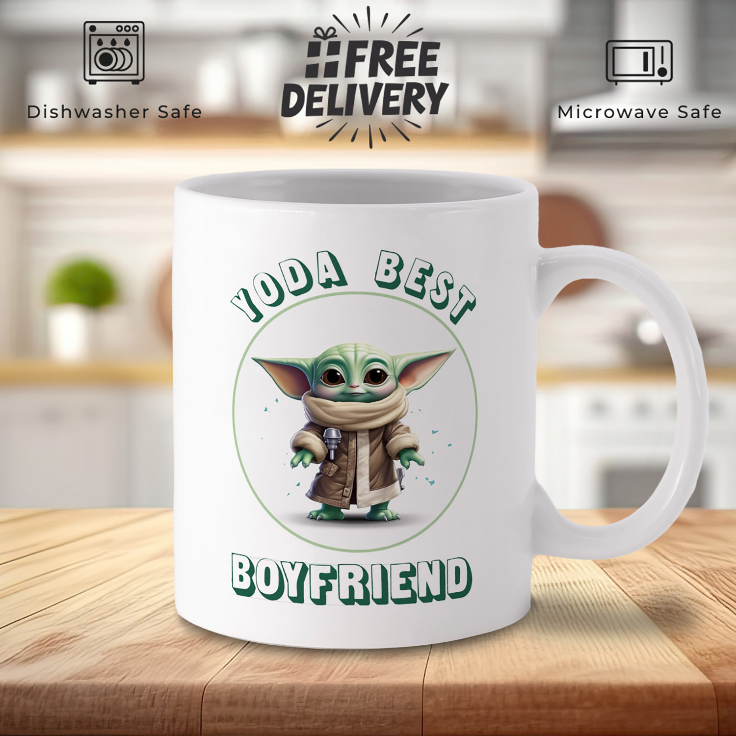 Yoda Best Boyfriend Mug - Perfect Gift for Star Wars Fans