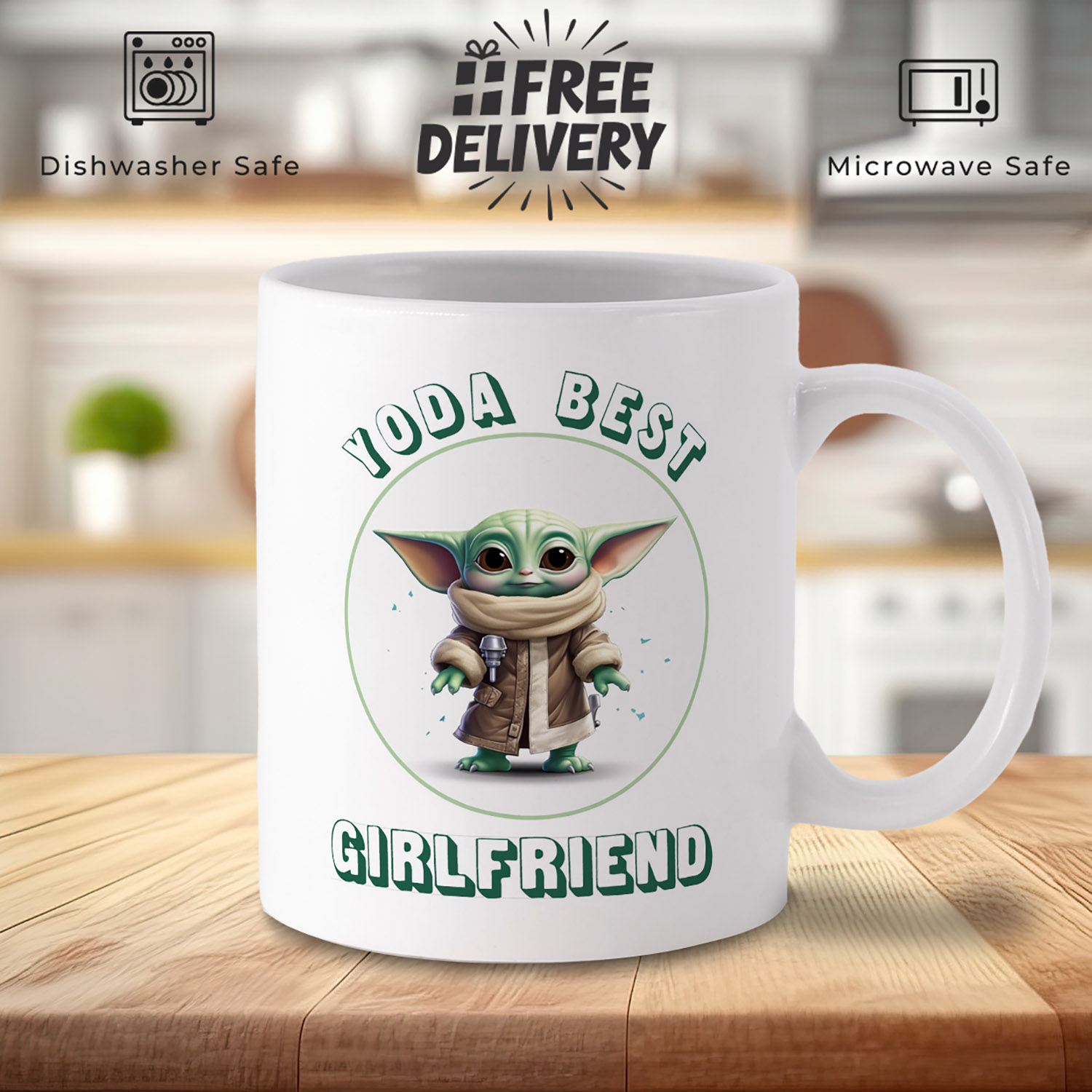 Yoda Best Girlfriend Mug - Perfect Gift for Star Wars Fans