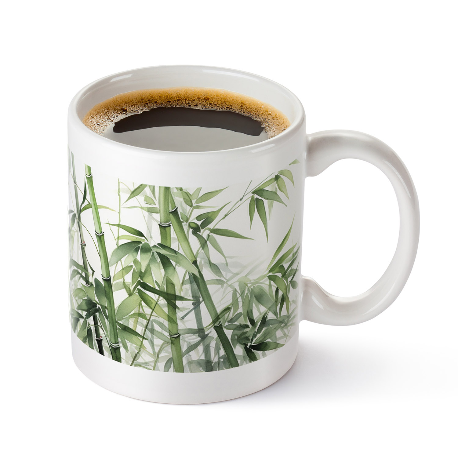 Tranquil Bamboo Forest Ceramic Coffee Mug - 11oz Serenity