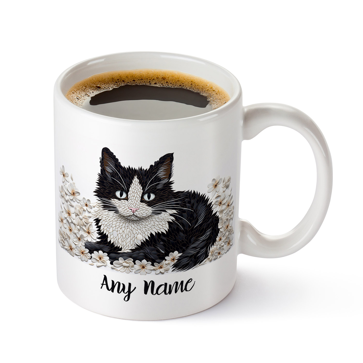 Personalised Tuxedo Cat Mug - Perfect Gift for Cat Lovers