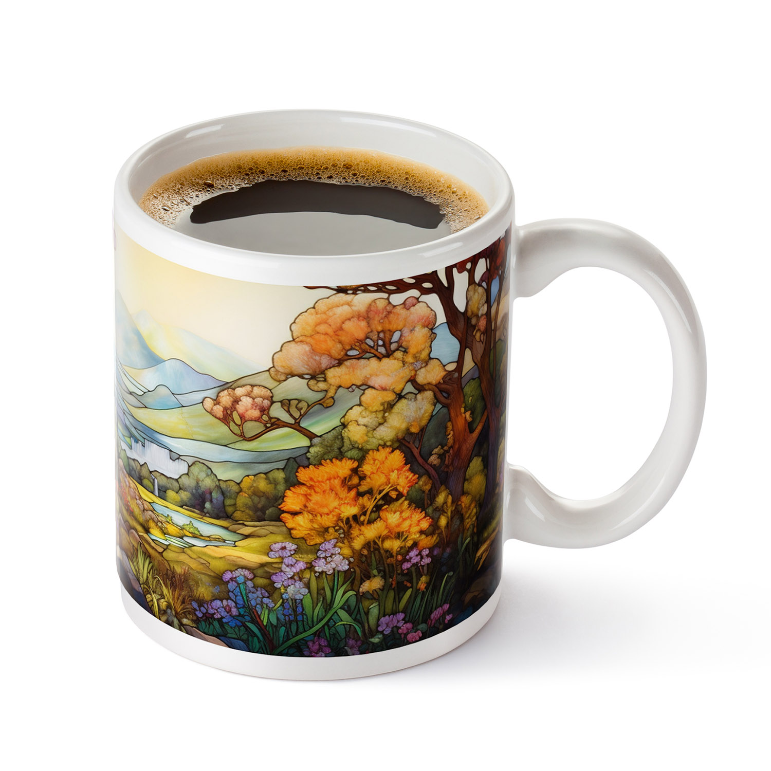 Enchanted Countryside 11oz Mug - Pastoral Art for Nature Lovers