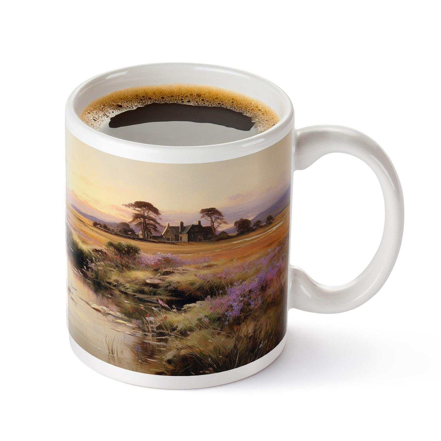 Idyllic Countryside Sunset 11oz Ceramic Mug - Perfect Gift