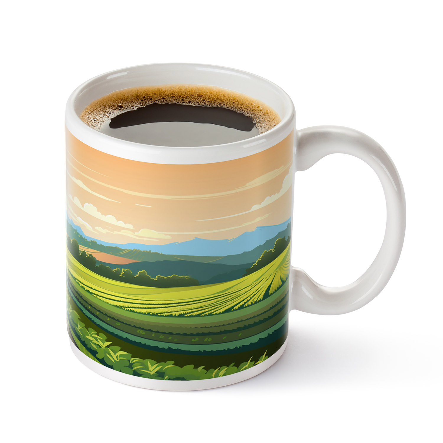 Rustic Tractor Sunset Mug - 11oz Ceramic Farmhouse Gift