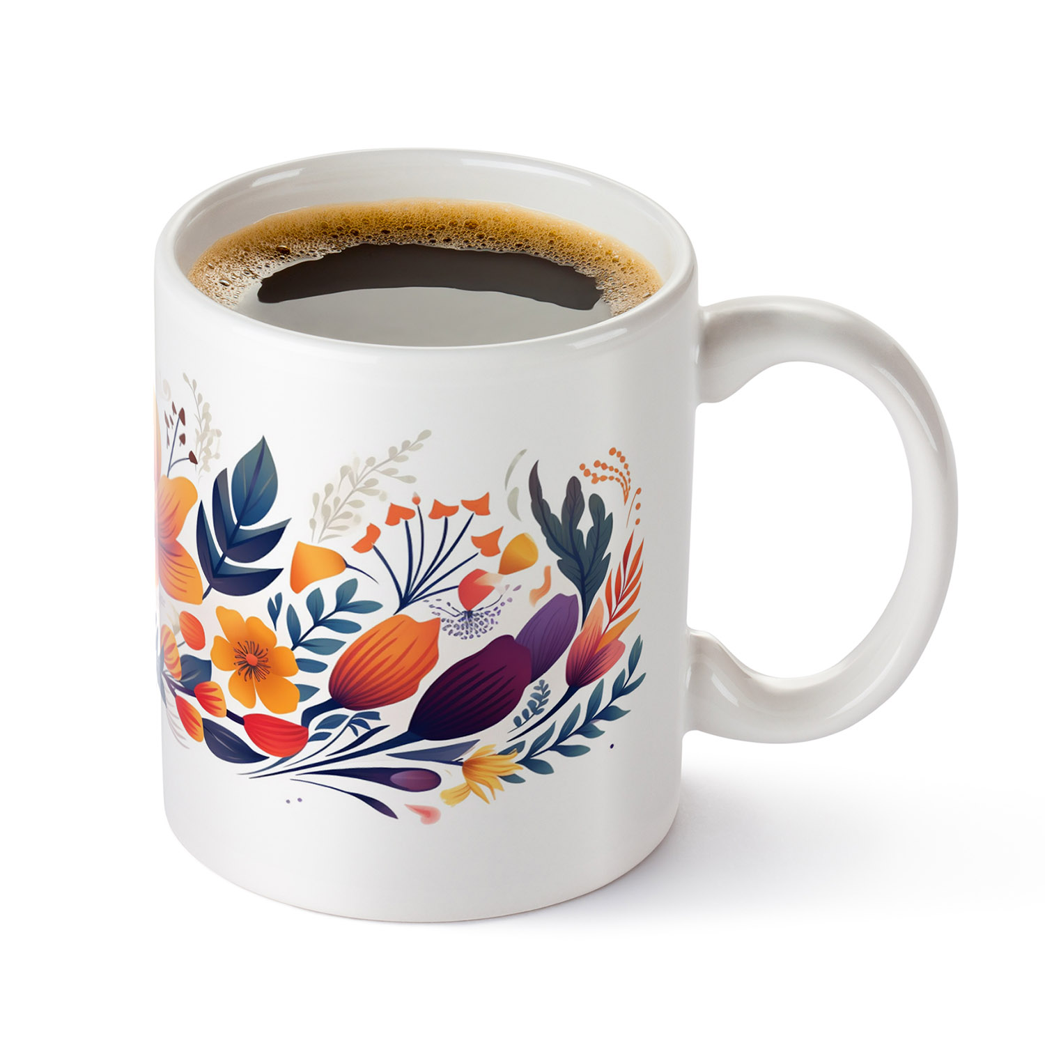 Charming Botanical Bloom 11oz Ceramic Mug for Nature Lovers