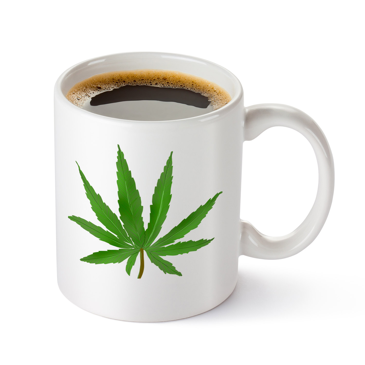 Artistic Cannabis Leaf Mug for Eco-Conscious Coffee Lovers