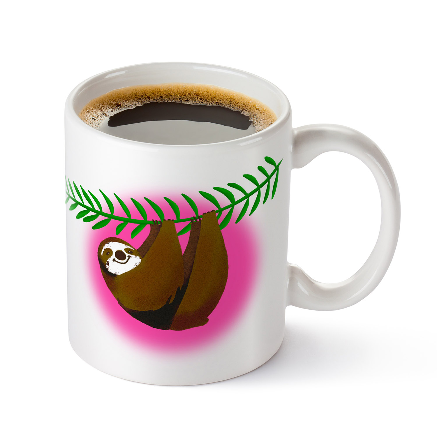 Lazy Sloth Illustrated Mug - Perfect Gift for Sloth Lovers