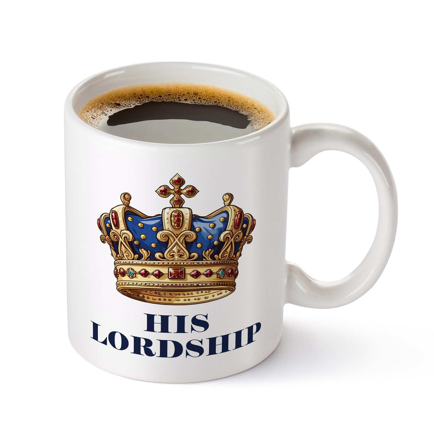 His Lordship Crown Mug - Regal Gift for Tea Lovers
