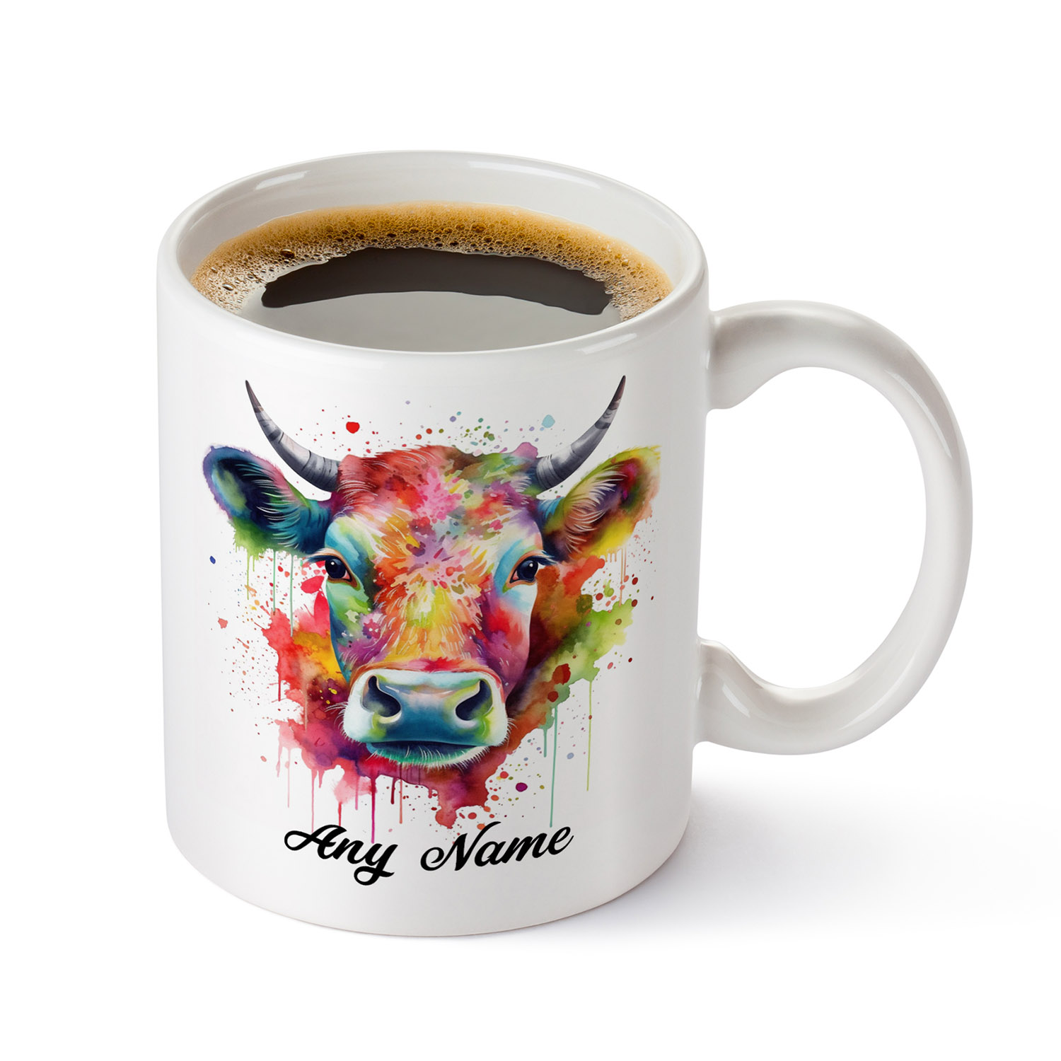 Charming Cow Watercolour Mug - Perfect Gift for Animal Lovers