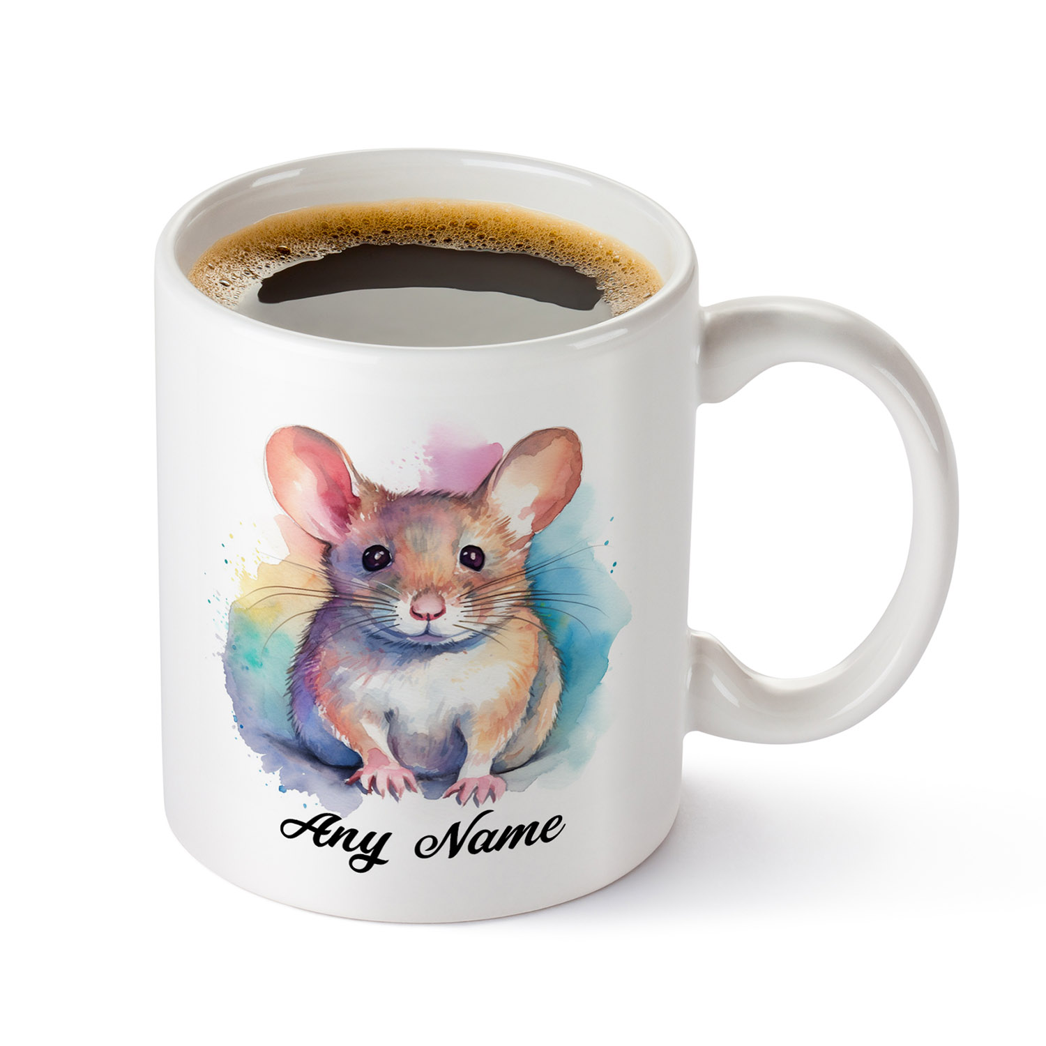 Personalised Watercolour Mouse Mug - Perfect Gift for Mouse Lovers
