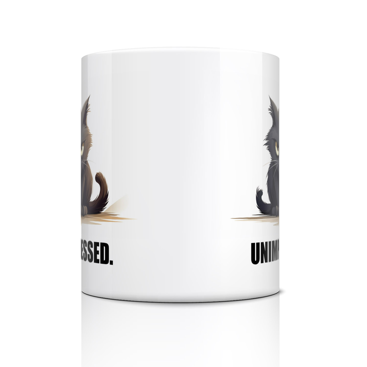 Unimpressed Cat Mug - 11oz Ceramic for Coffee Lovers