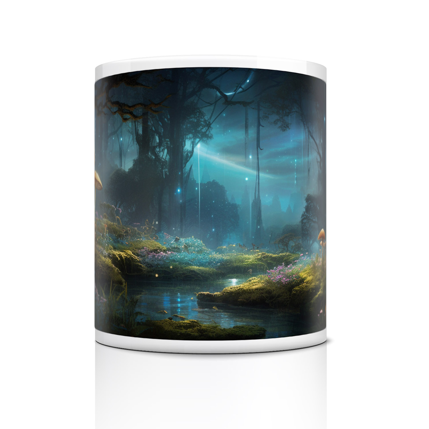 Enchanted Forest Mushroom Mug - 11oz Ceramic Coffee Cup