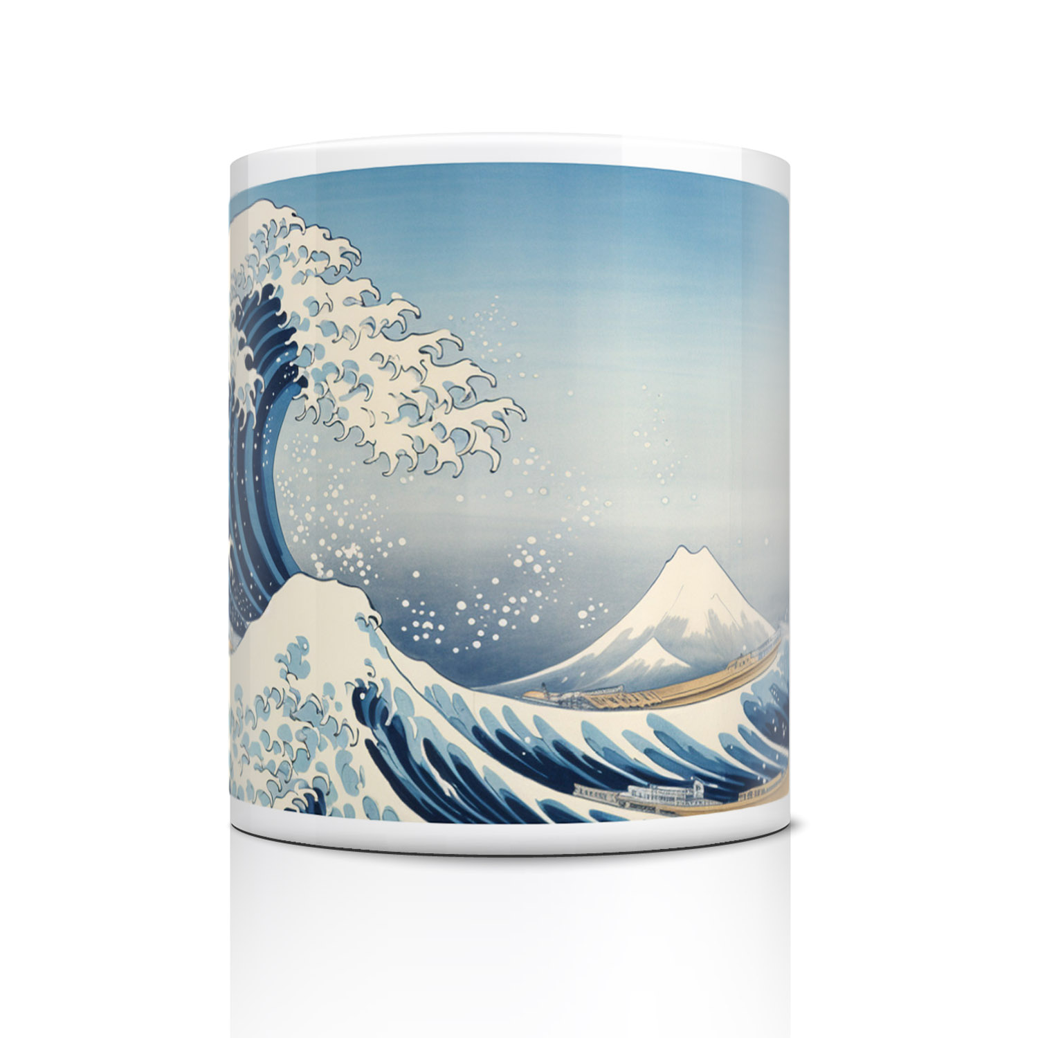 Oceanic Waves Artistic Coffee Mug - 11oz Ceramic Delight
