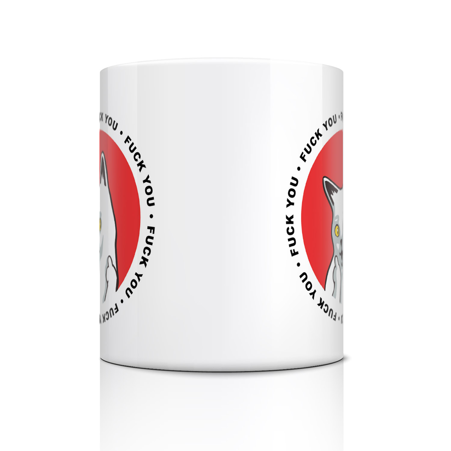 Funny Cat Middle Finger Mug - Perfect Gift for Cat Lovers