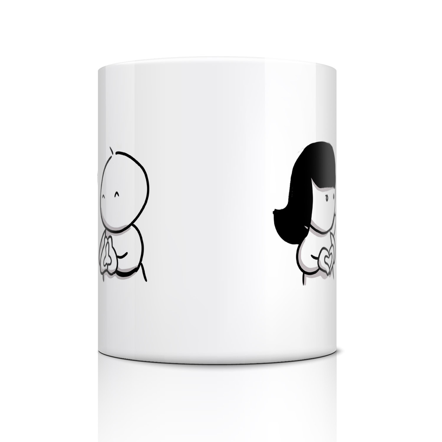 Funny Couple Hand Gestures Mug - Perfect Gift for Partners