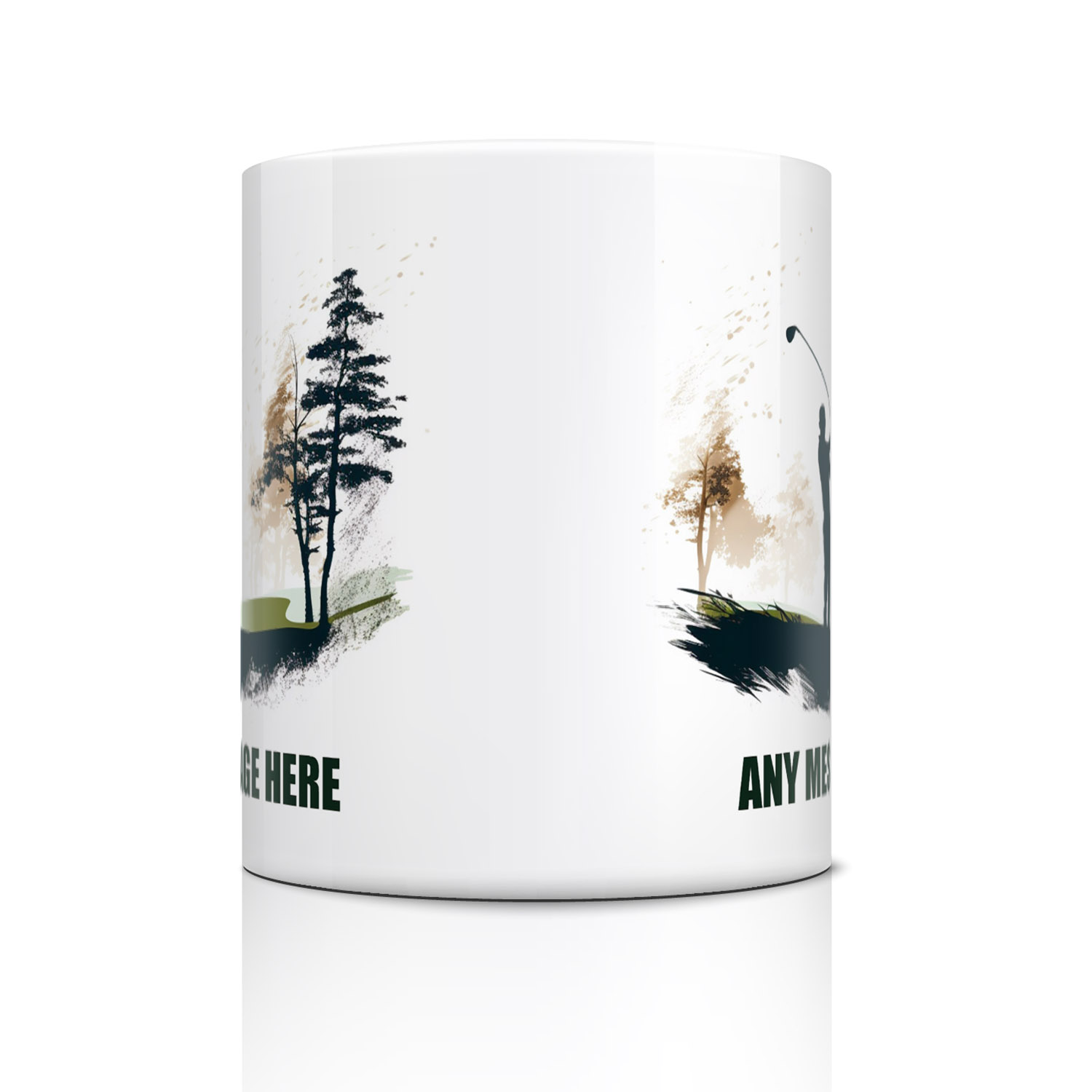 Personalised Golfing Silhouette Mug for Golf Lovers