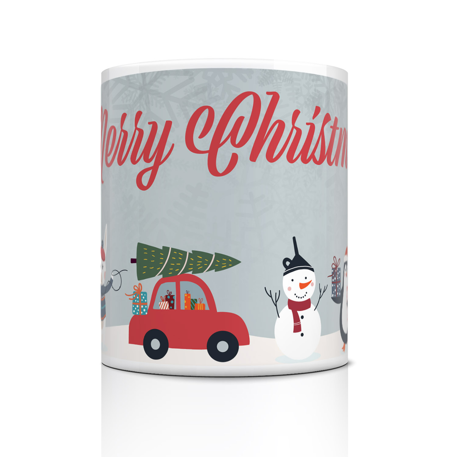 Festive Santa & Penguin Mug - Perfect Holiday Gift