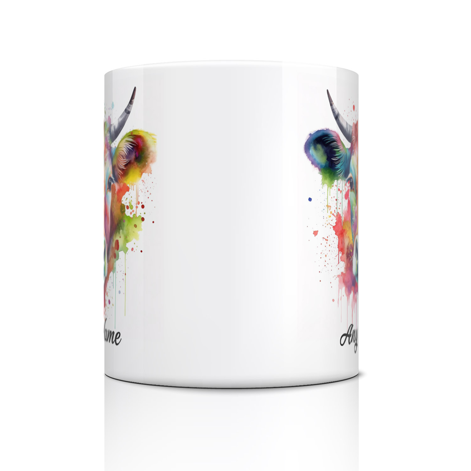 Charming Cow Watercolour Mug - Perfect Gift for Animal Lovers