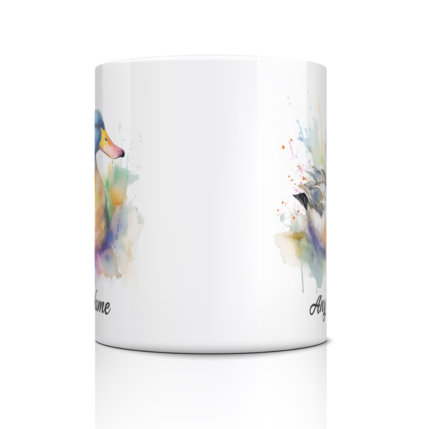 Charming Duck Watercolour Mug for Nature Lovers