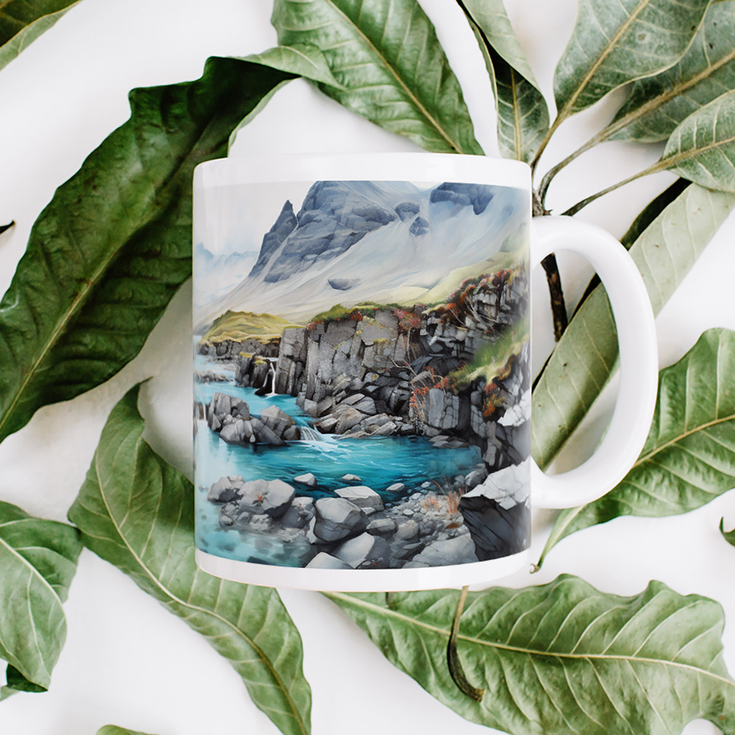 Enchanted Fairy Pools Mug - Mystical 11oz Ceramic Gift