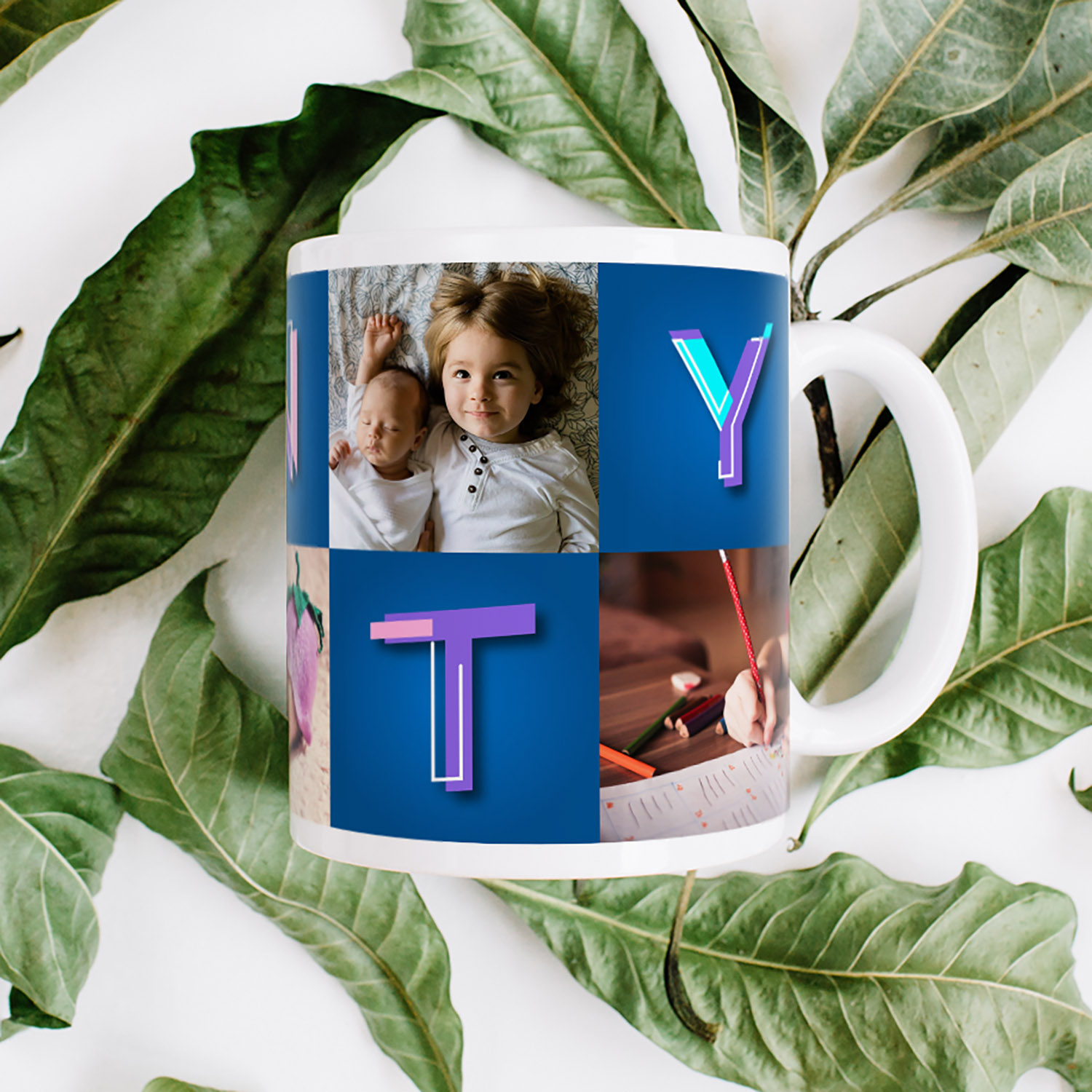 Personalized Aunty Mug with 5 Photos - Unique Gift Idea