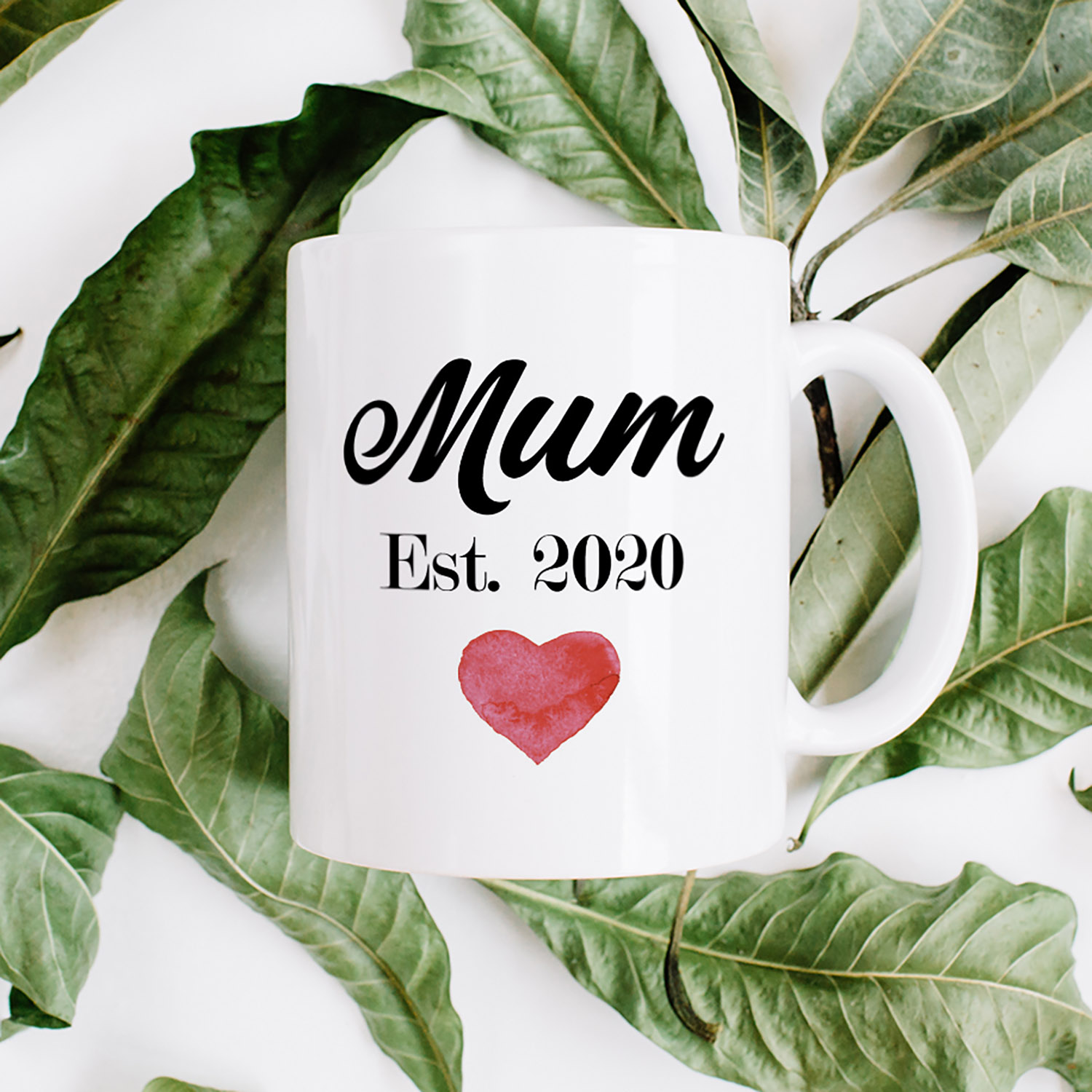 Personalized 'Mum Est 2023' Coffee Mug - Perfect Gift for New Moms