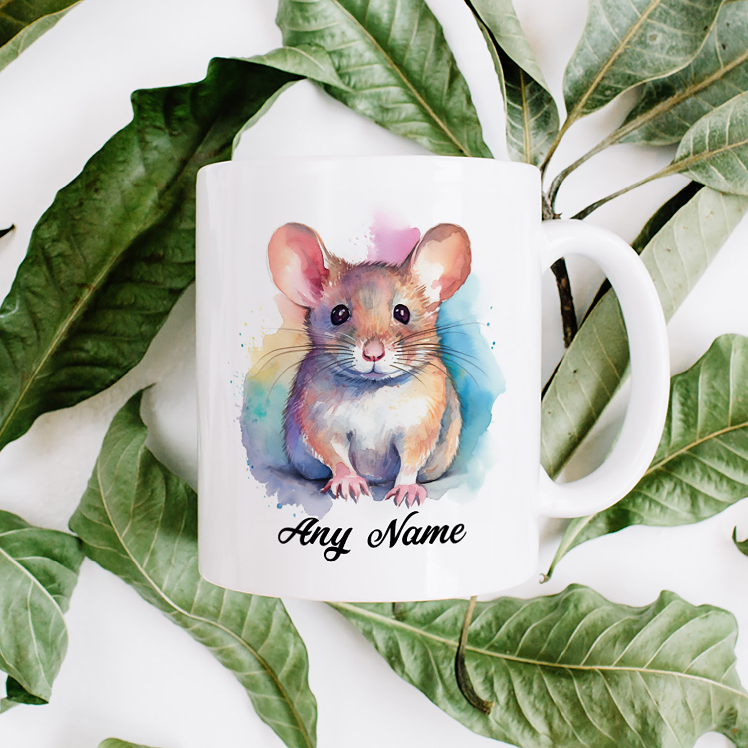 Personalised Watercolour Mouse Mug - Perfect Gift for Mouse Lovers