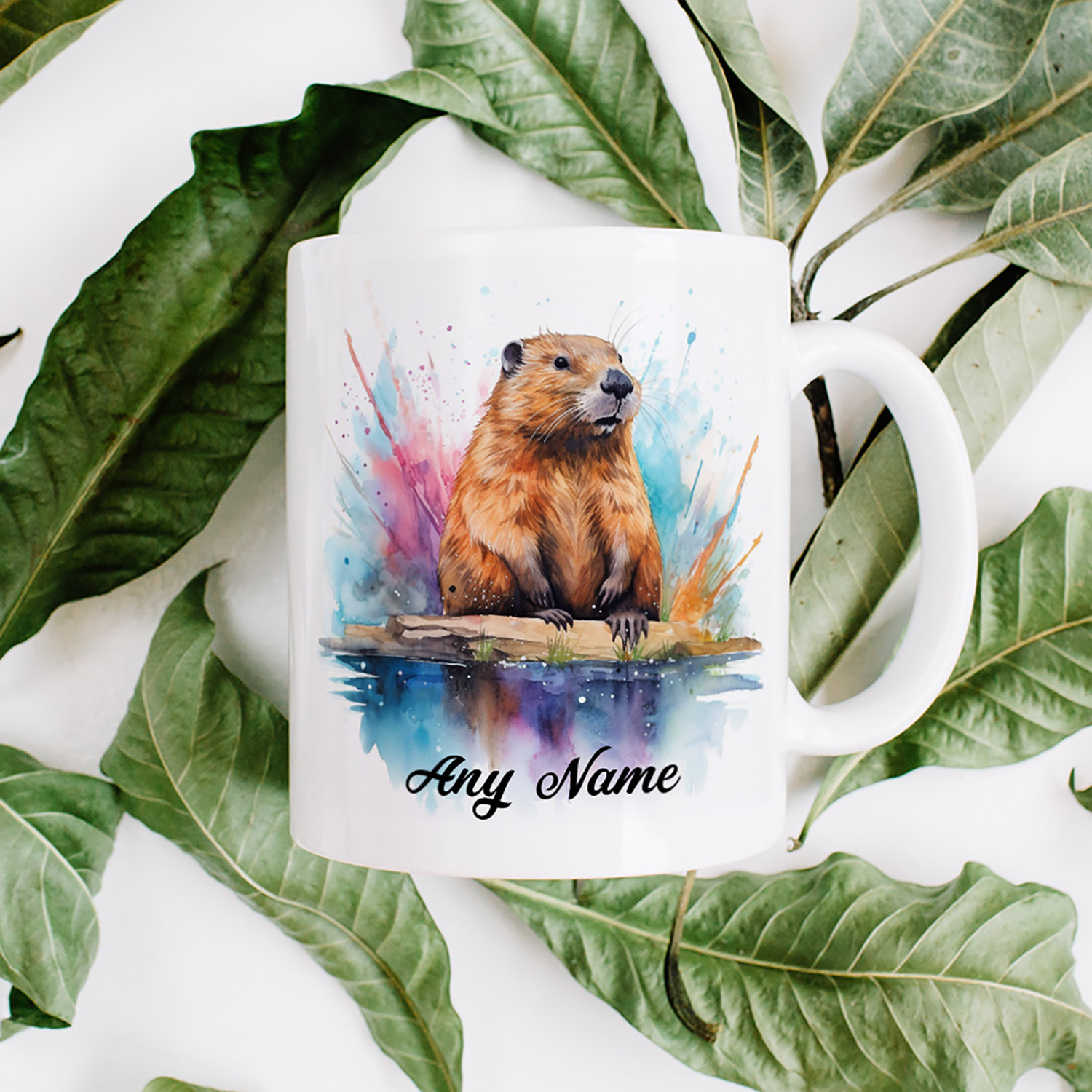 Charming Otter Watercolour Mug for Nature Lovers