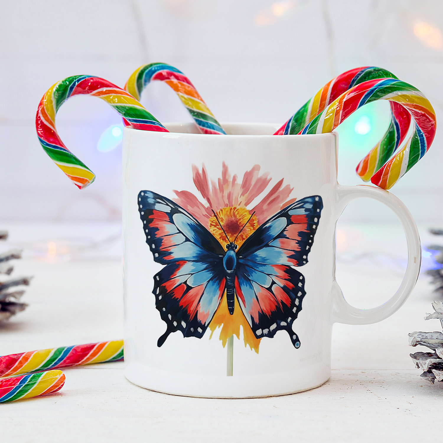 Vibrant Butterfly Bloom Mug - Perfect for Tea & Coffee Lovers