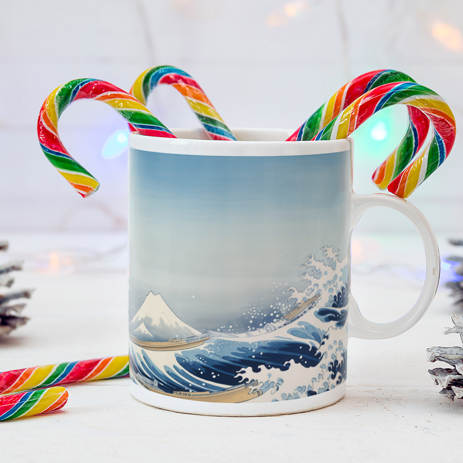 Oceanic Waves Artistic Coffee Mug - 11oz Ceramic Delight